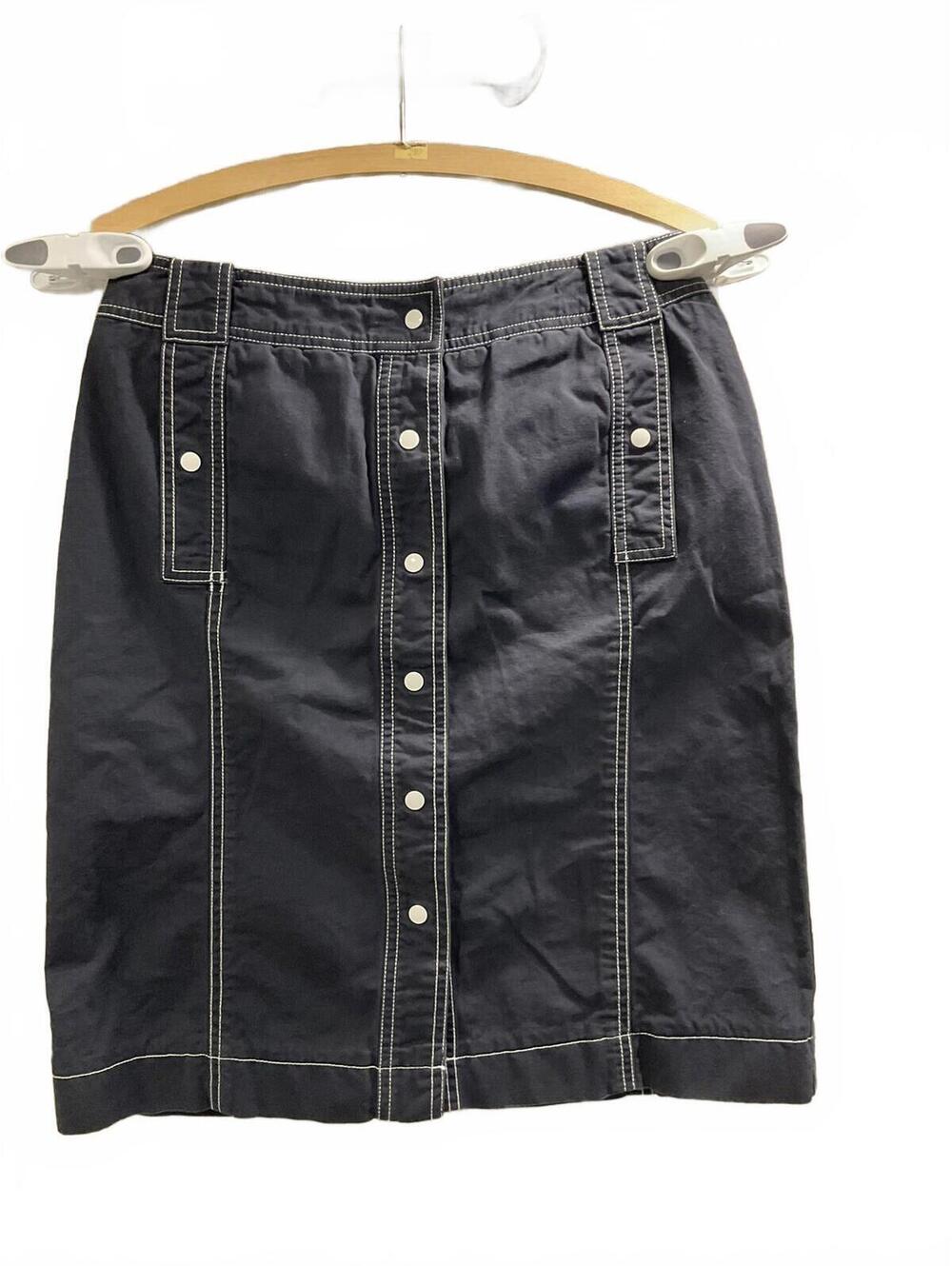 Banana Republic Womens Blue Snap Front Skirt Size 6